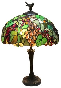 Tiffany stolná lampa 63*40 cm WINE