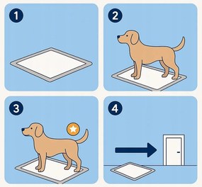 Podložky pre psov modré 60x60cm