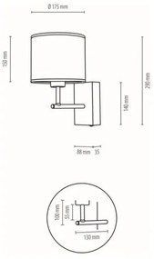 Spot-Light 57191974 - Nástenné svietidlo BOHO 1xE27/25W/230V dub