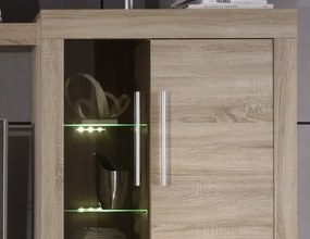 Obývacia stena Boom, dub sonoma, s osvetlením