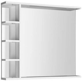 Aqualine Aqualine, KORIN STRIP zrkadlo s LED osvetlením a poličkami 80x70x12cm, KO350S