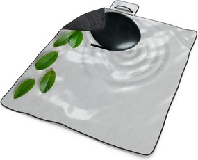 Sablio Plážová deka Listy a kameň: 200x140 cm