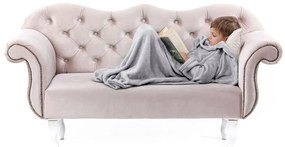 Detská deka s rukávmi DecoKing Lazy sivá