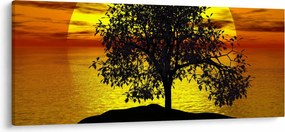 Obraz siluety stromu (120x50 cm)