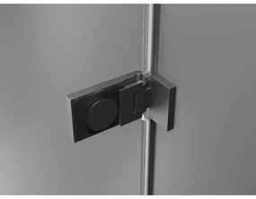 Mexen Lunar-F Duo, sklápací sprchový kút 90 x 80 cm, 8mm číre sklo, profil grafit brúsený, 836-090L-080P-66-00