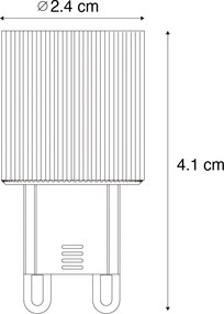 Sada 5 G9 24 mm 3-stupňových stmievateľných LED žiaroviek 3W 300 lm 2700K