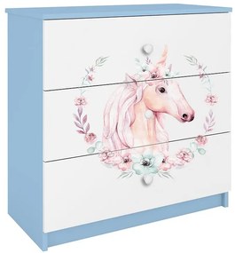 Detská komoda Babydreams Modrá – Kôň