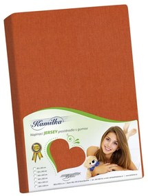 Bellatex Jersey prestieradlo Kamilka hnedá, 180 x 200 cm