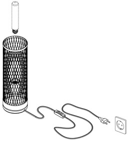 Eglo 43536 - Stolná lampa REDCLIFFE 1xE27/40W/230V