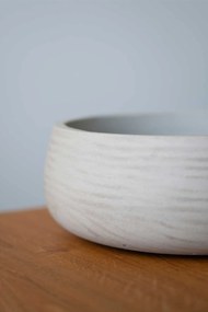 Dekoračná miska PERA, sklolaminát, Ø 24 cm, béžová