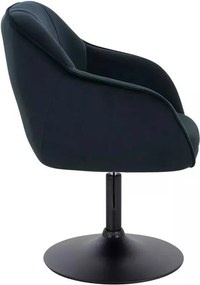 LuxuryForm DESIGN Stolička AVOLA VELUR na čiernom tanieri - čierna