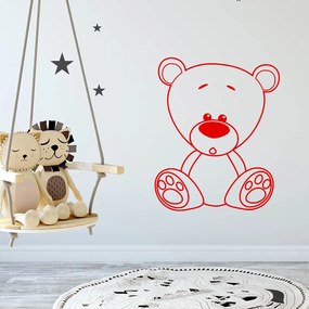 Veselá Stena Samolepka na stenu na stenu Macko Farba: černá