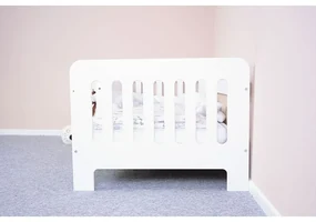 New Baby Detská posteľ so zábranou Erik biela, 160 x 80 cm