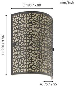 EGLO 89115 - Nástenné svietidlo ALMERA 1xE14/60W