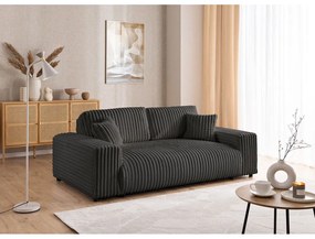 Tmavosivá menčestrová pohovka 213 cm Justin – Ropez