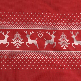 VIANOČNÉ OBLIEČKY Z MIKROVLÁKNA NOEL2 200X220 CM, 2KS 70X80 CM ČERVENÉ