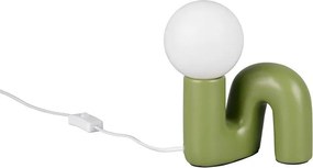 Zelená keramická stolová lampa (výška 21,5 cm) Quinn – Reality
