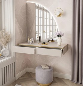 TOALETNÝ STOLÍK NESSIE PRAVÝ + ZRKADLO POLMESIAC