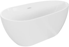 Mexen Eos, voľne stojaca vaňa 170 x 75 cm, biela, biely prepad, 52471707500-20