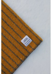 Vlnená deka Aurora 130x180, sivo-oranžová prírodne farbená / Finnsheep