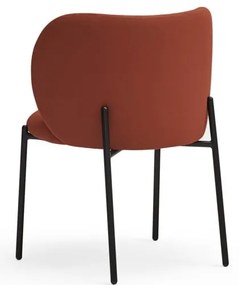 Červené čalúnené jedálenské kreslá v súprave 2 ks Mogi – Teulat