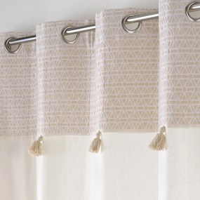 Biely/béžový záves s prímesou bavlny 140x240 cm Milano – douceur d'intérieur