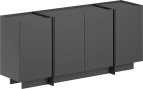 Dizajnová komoda Radegund 180 cm antracitová / čierna