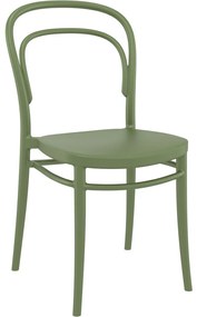 MARIE záhradná stolička bez podrúčok olive green