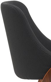 Jedálenská stolička Vangale - látka - Orech / Čierna