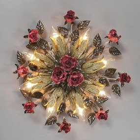 Osem-plameňové florentské nástenné svietidlo Fiama