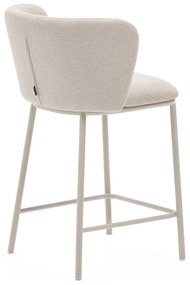 Béžová barová stolička (výška sedadla 65 cm) Ciselia – Kave Home