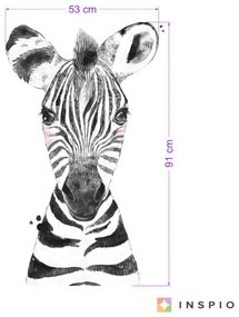 Nálepka - Veľká zebra v čiernobielej