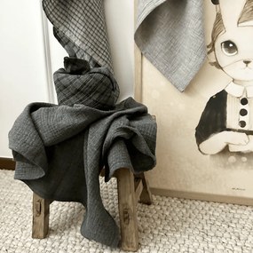 Mušelínová plienka z organickej bavlny grafit 70×70 cm