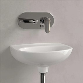 VILLEROY &amp; BOCH O.novo závesné umývadielko bez otvoru, bez prepadu, 360 x 275 mm, biela alpská, s povrchom CeramicPlus, 434037R1