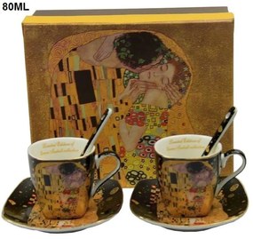 Set 2ks espresso šálka s podšálkou,Gustav Klimt  Kiss Queen Isabell, 09091
