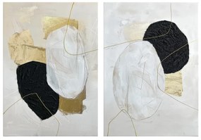 Obrazy s ručne maľovanými prvkami v súprave 2 ks 50x70 cm Crystal – Styler