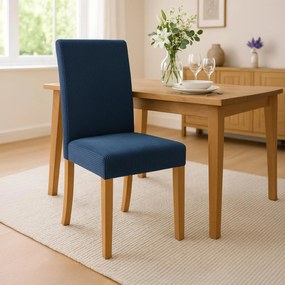 Sada 2 ks jedálenských stoličiek Ina látka cord, antik svetlá - modrá