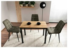 Jedálenský stôl Damar W 100 x 60 cm, dub artisan / čierna