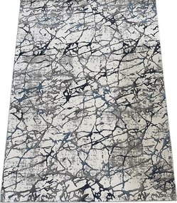 Koberec Pera 3305 BLUE – modrý béžový obdĺžnikový koberec Rozmer: 60x100 cm
