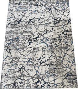 Koberec Pera 3305 BLUE – modrý béžový obdĺžnikový koberec Rozmer: 240x330 cm