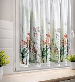 KRÁTKA ZÁCLONA NA PÁSKE NEMEZJA 150X90 CM KVETY