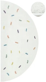 Koberec LIMA M039A krémový / modrý polkruh