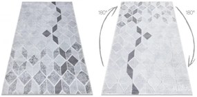 Koberec MEFE B400 Kocka, geometrický 3D štrukturálny - sivý