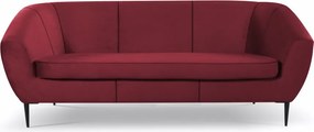 Trojmiestna pohovka Olivio, červená zamatová látka