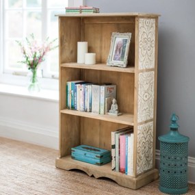 furniture-nabytek.cz - Knižnica do obývacej izby 90x115x35 z dreva mango