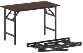 Konferenčný stôl FAST READY s čiernou podnožou 1200 x 600 x 750 mm, orech