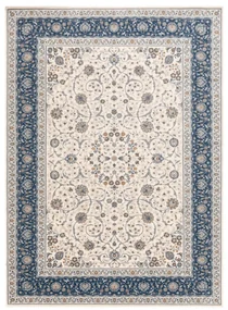 Koberec NAIN Ornament, rám 7179/51613 béžový / modrý