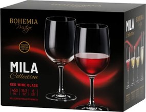 BOHEMIA PRESTIGE MILA POHÁR NA ČERVENÉ VÍNO 450ML SADA 6KS