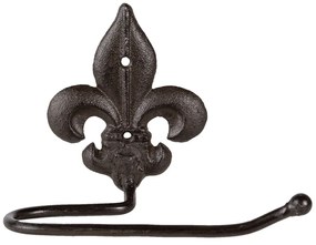 Hnedo čierny liatinový držiak na utierky - 17 * 12 * 14 cm