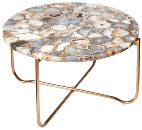 Konferenčný stolík Noble 62cm achát modré zlato